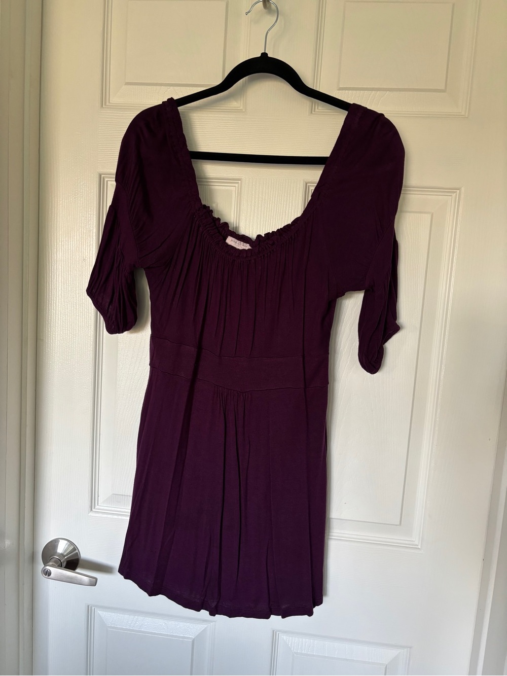 Romeo & Juliet Couture Plum Scoop-Neck Midi Dress